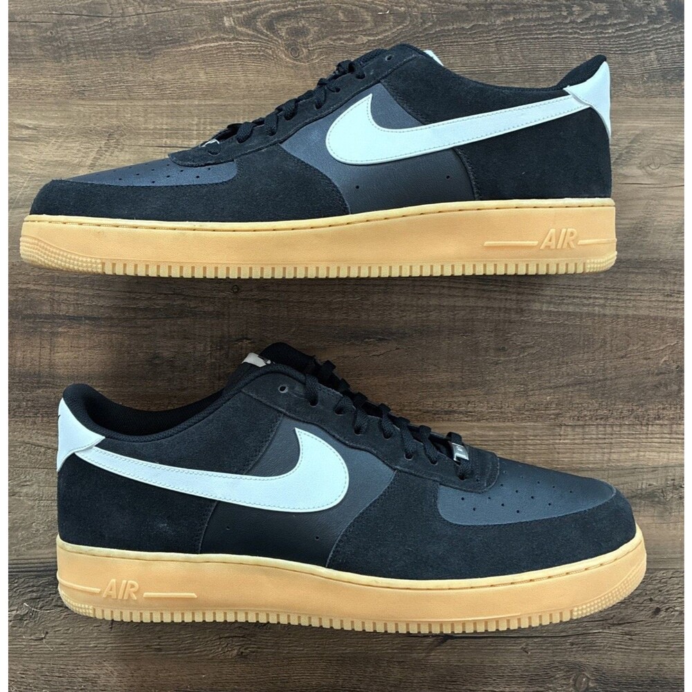 Nike Air Force 1 '07 LV8 Black White Gum Men Size 21 Shoes FQ8714-004 New